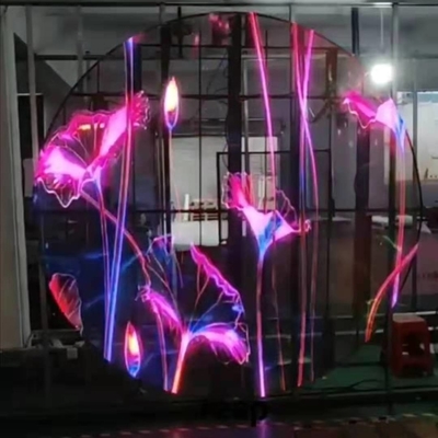 kupować Okrągłe P3.97-7.81 Panel wideo LED Ściana Przejrzystość pełnobarwne okno online manufacture